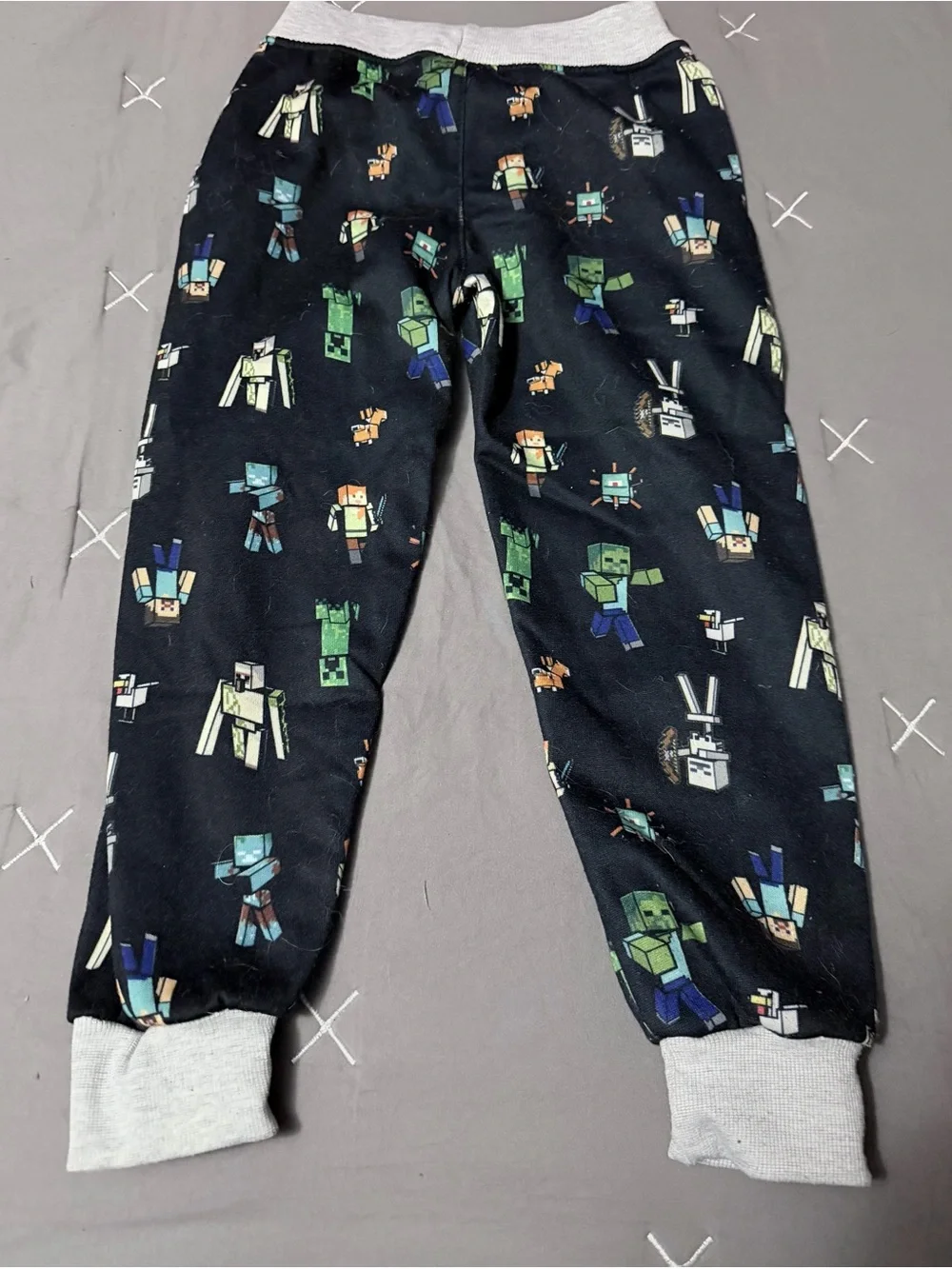 Kids Black Character-Print Fleece Pajama Pants